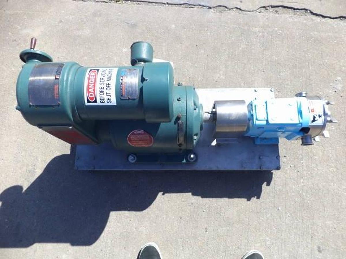Used Waukesha Model 30 Stainless Steel Positive Displacement Pump, Variable Speed