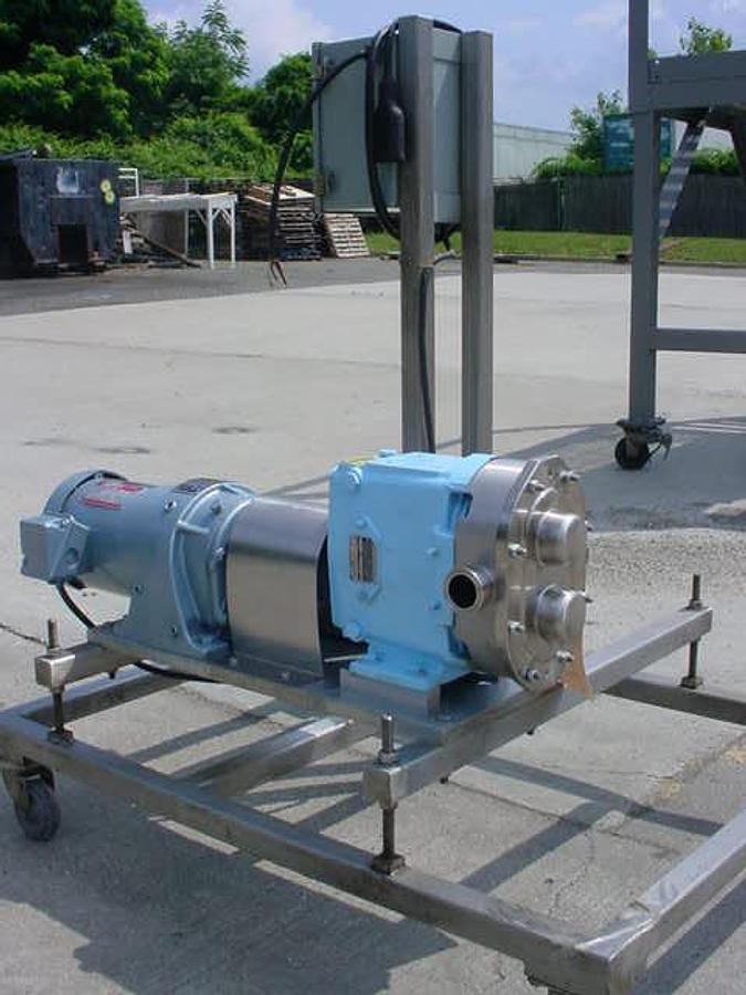 Used Waukesha Size 30 Stainless Steel Pump, 2 Hp Motor