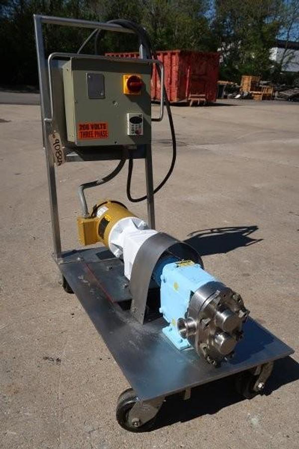 Used Waukesha Cherry Burrell Size 18 SS Positive Displacement Pump