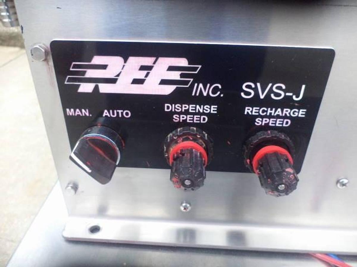 Used REB Air Operated Tabletop Single Piston Filler, with Hopper