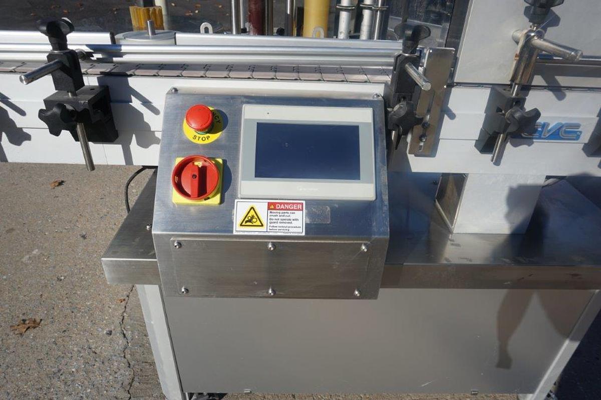 Used CVC Spot/Wraparound Automatic Pressure Sensitive Labeler, Single Phase Electrics