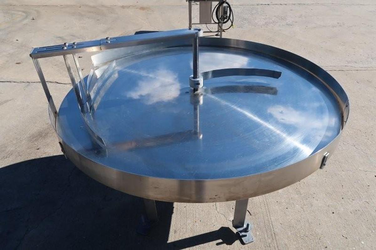 Used Garvey 60 In. Rotary Unscrambling/Accumulating Table