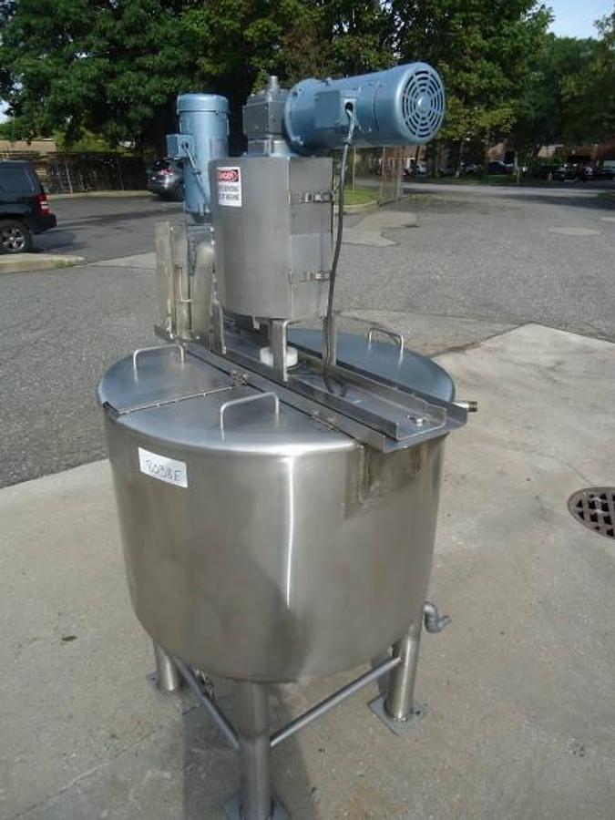 Used 100 Gallon Walker 316 Stainless Double Motion Mix Kettle, 100 PSI  Jacket