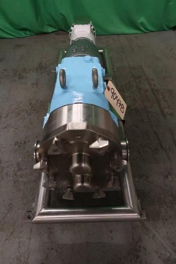 Used Waukesha 60 Stainless Positive Displacement Pump, Tri-Clamp Ports