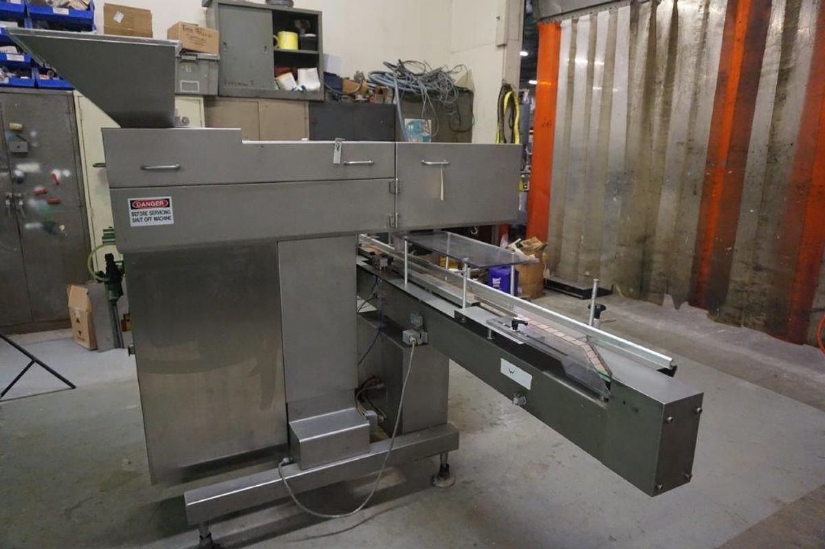 Used CVC 1220 Electronic Tablet/Capsule Channel Counter, with Conveyor