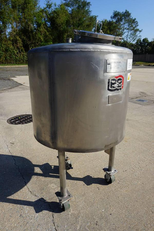 Used 50 Gallon Lee 316 Stainless Steel Jacketed Vacuum Tank, 125 PSI