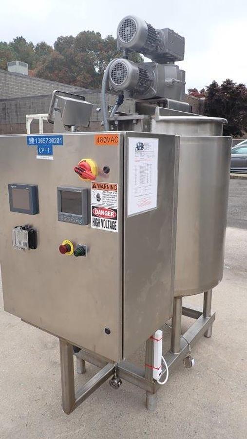Used A & B Process 100 Gal Dual Action 316L Scraper Kettle, 150 PSI Jacket