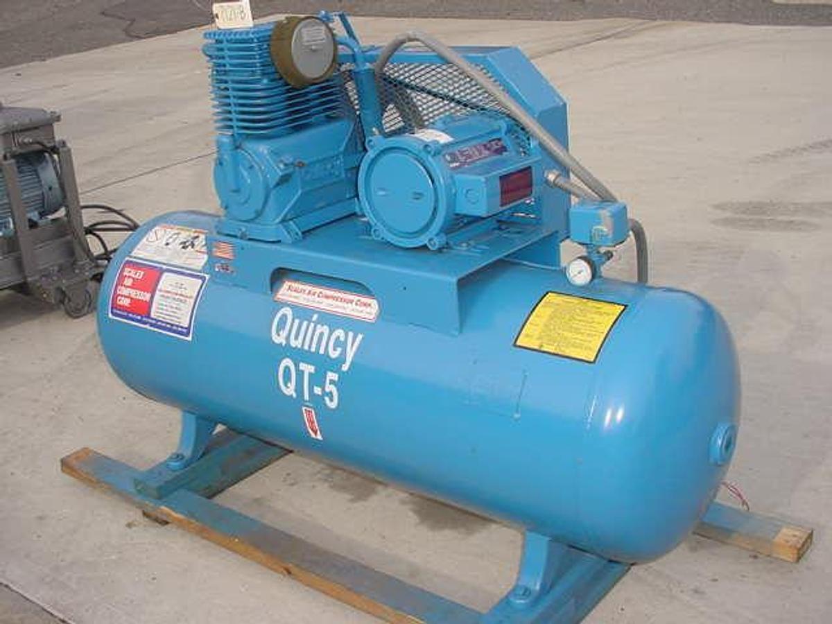 Used Quincy 5 Hp Tank Mounted Air Compressor