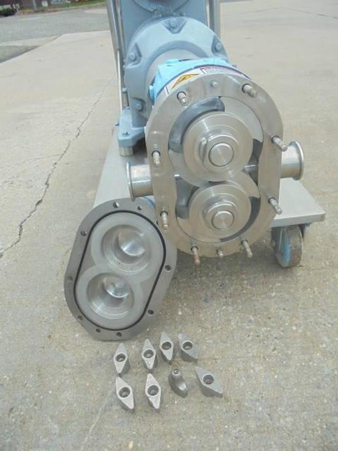 Used Waukesha 030 Stainless Positive Displacement Pump, Variable Speed