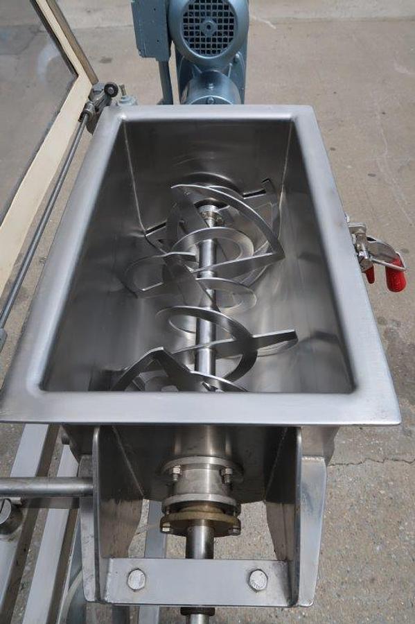 Used .6 Cu. Ft. Lowe Industries Lab Size Double Ribbon Blender, Jacketed, Variable Speed