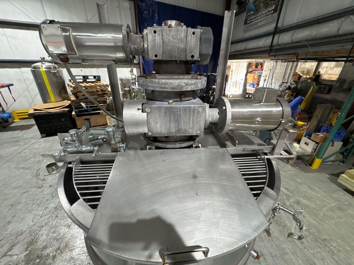Used 300 Gallon Groen 316 SS Dual Motion Kettle, 80 PSI Jacket