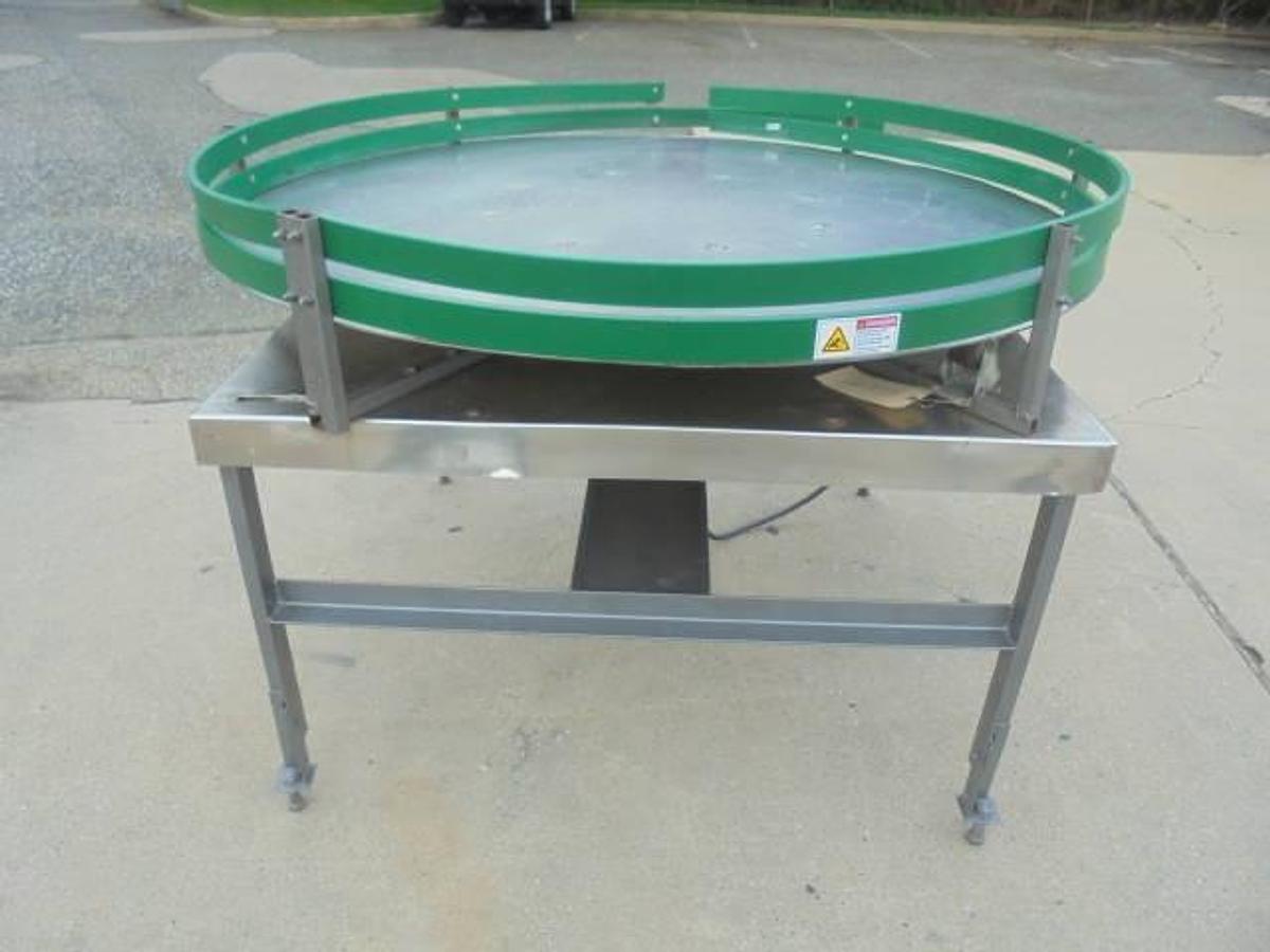 Used 60 In. Diameter Rotary Unscrambling/Accumulating Table