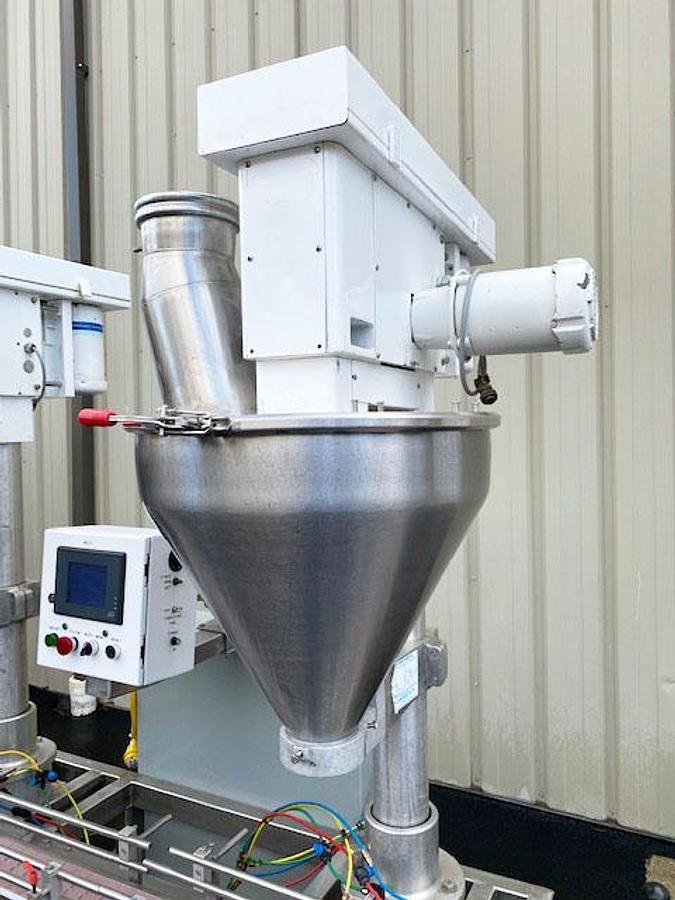 Used Mateer-Burt Neotron Automatic Inline Dual Head Auger Powder Filler