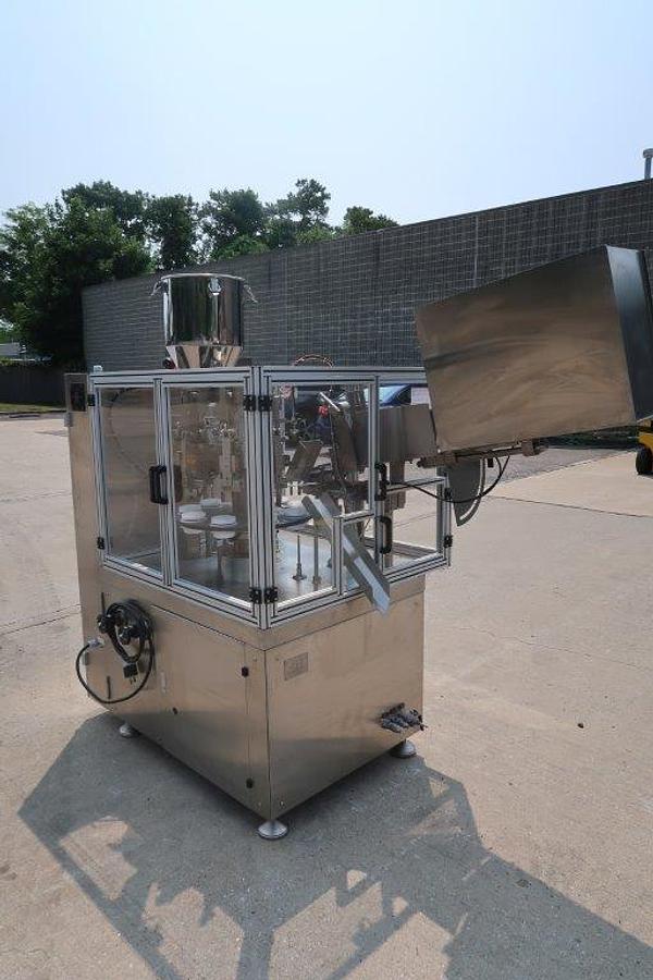Used Total Packs GMP Metal Tube Filling and Sealing Machine, 50/Minute