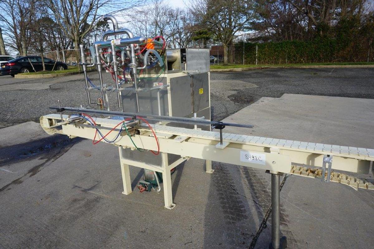 Used PackWest 4 Piston Straight Line Filling Machine, 32 Ounce Pistons