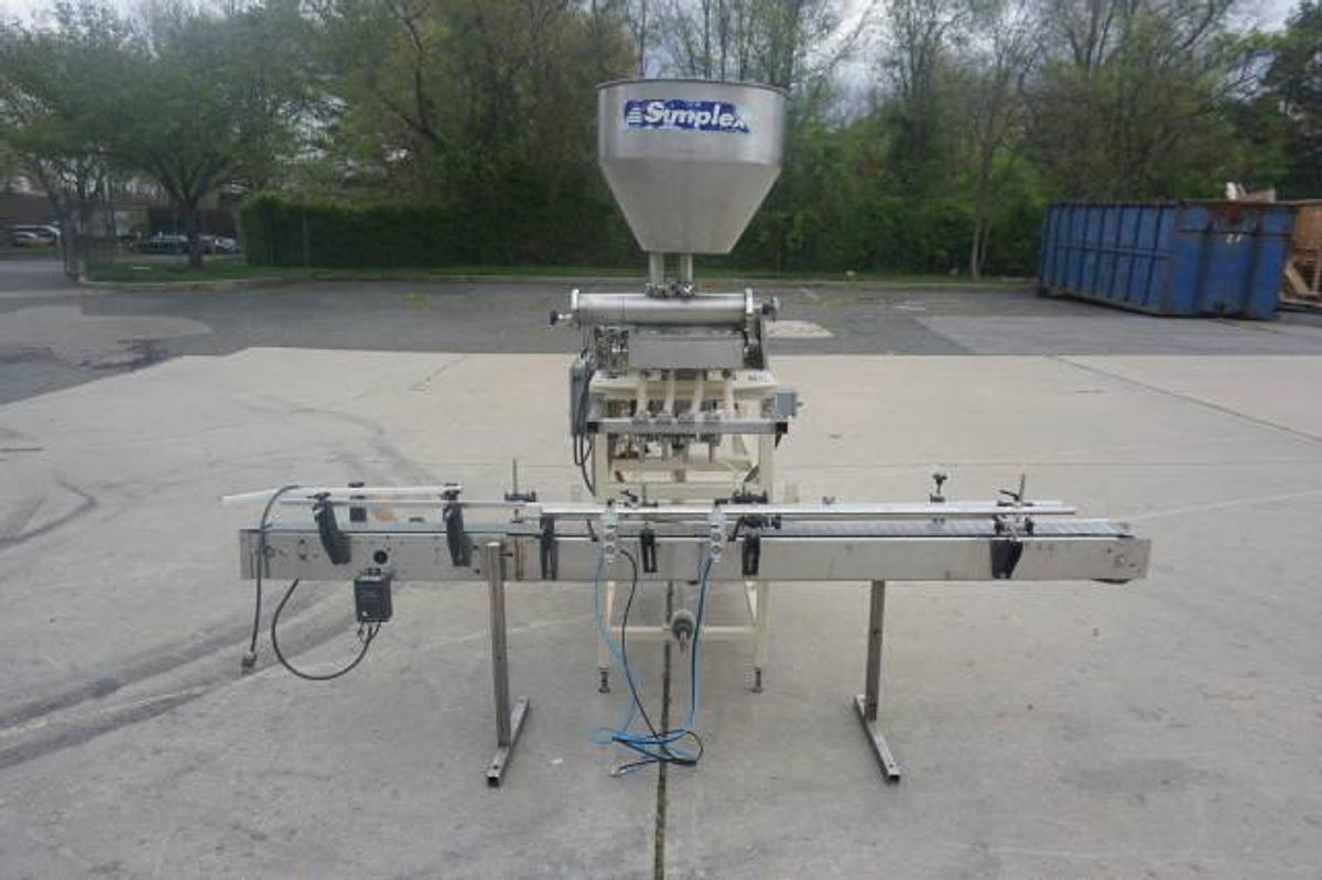 Used Simplex Four Head Piston Filling Machine