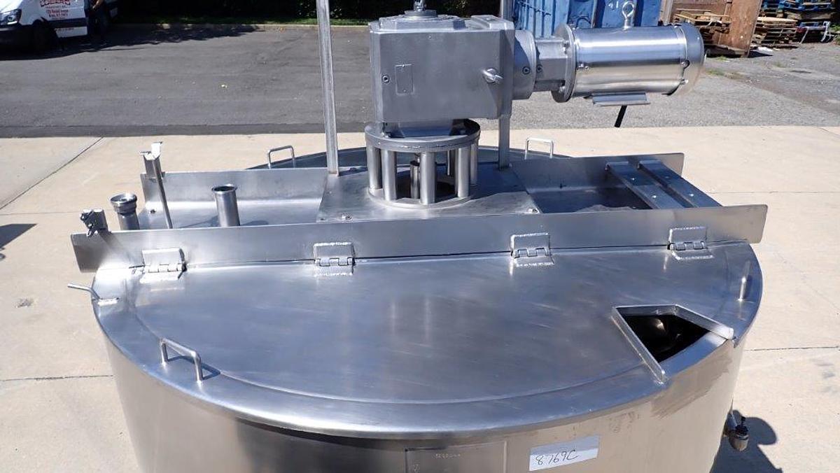 Used 300 Gallon Lee 316SS Agitated Jacketed Cooker/Cooler, 100 PSI