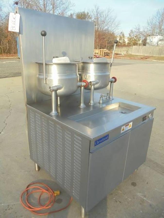 Used Cleveland Range 36GMK66-200 (2) Six Gallon Jacketed Tilt Kettles