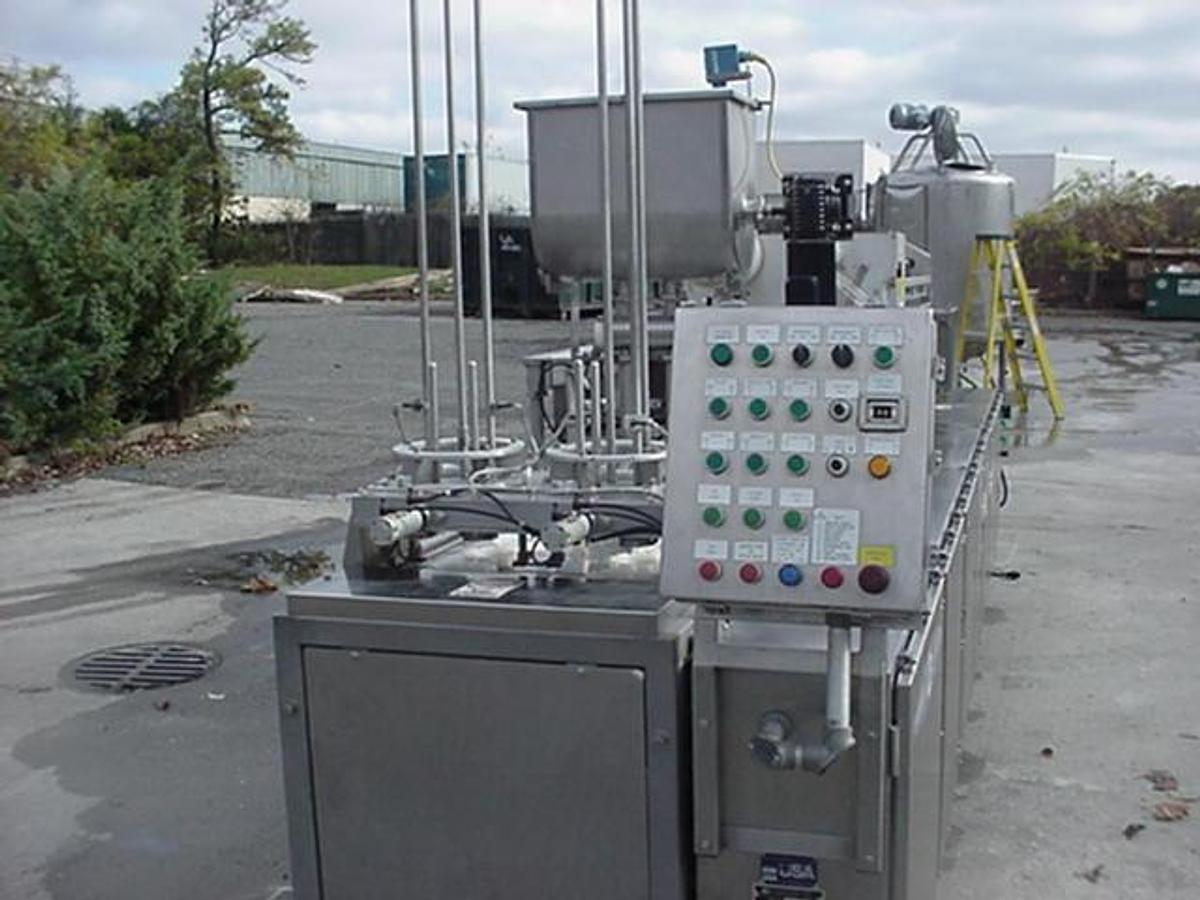Used Del Dual Lane Cup Filling, Sealing & Lidding System, Plc Controlled