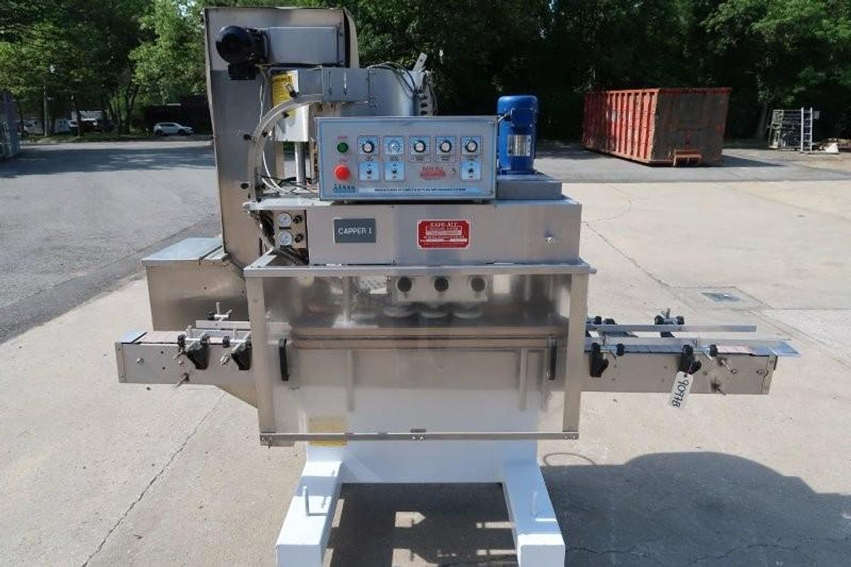 Used Kaps-All A-6 Automatic Screw Capping Machine, 24 In. Bowl Hopper