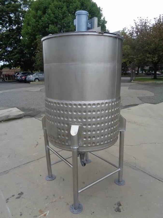 Used 225 Gallon Cora Stainless Dimple Jacketed Mix Tank