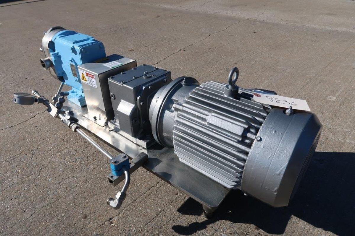 Used Waukesha 030-U2 SS Positive Displacement Pump, 5HP