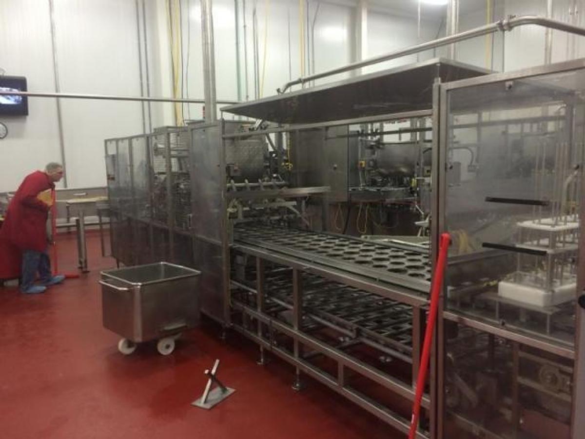 Used Osgood Four Lane Cup Filling System, 3.5 In. & 4.5 In. Diameter Tooling
