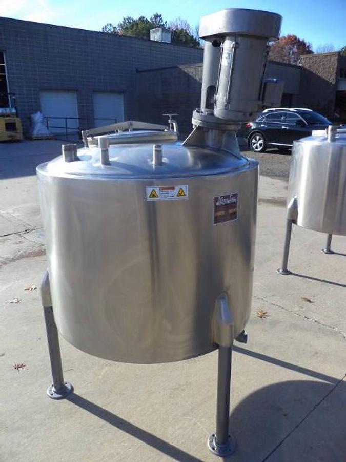 Used 125 Gallon Permasan Stainless Jacketed Mix Tank,   XP Agitator