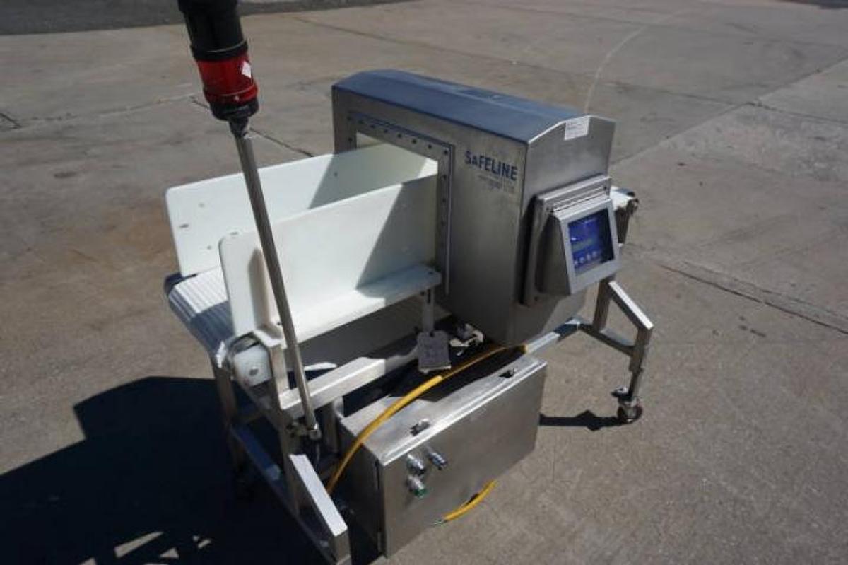 Used Safeline 12 In. Wide X 11 In. High Stainless Steel Metal Detector