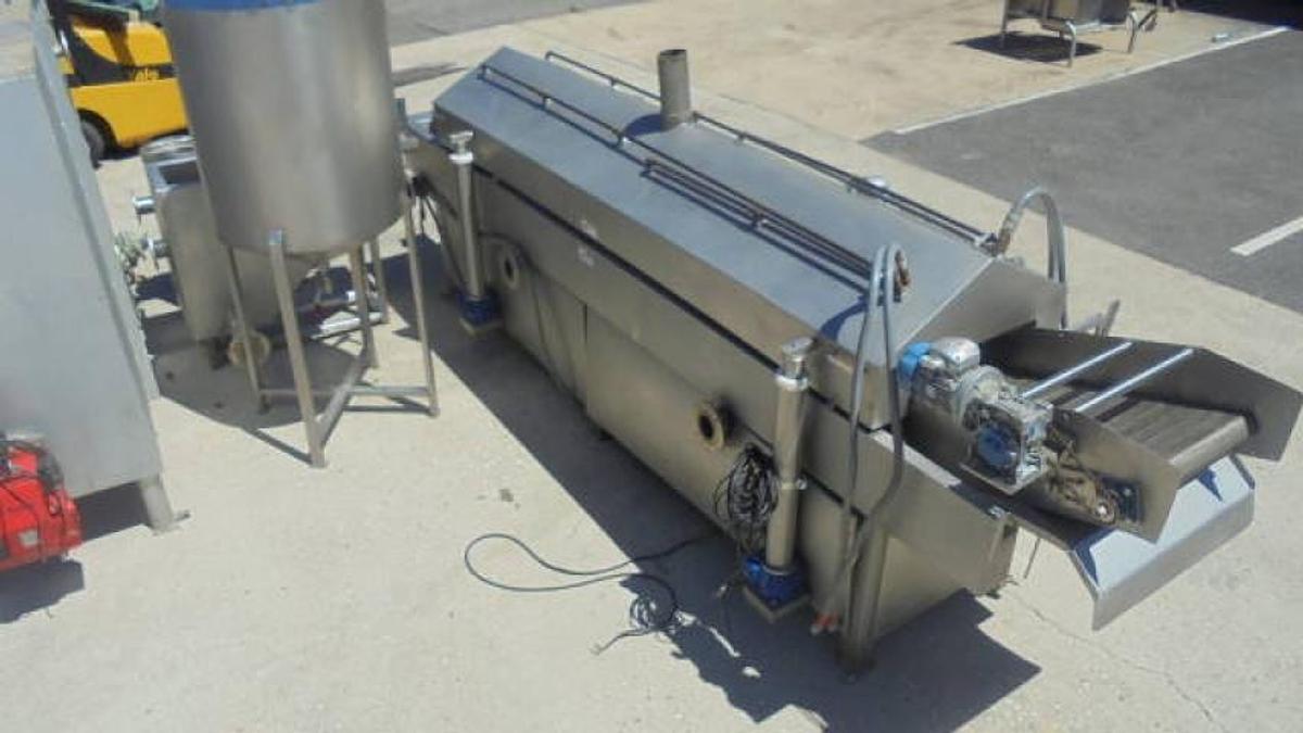 Used 20 In. Wide Stainless Gas Fired Continuous Fry System, 15 Ft. Long