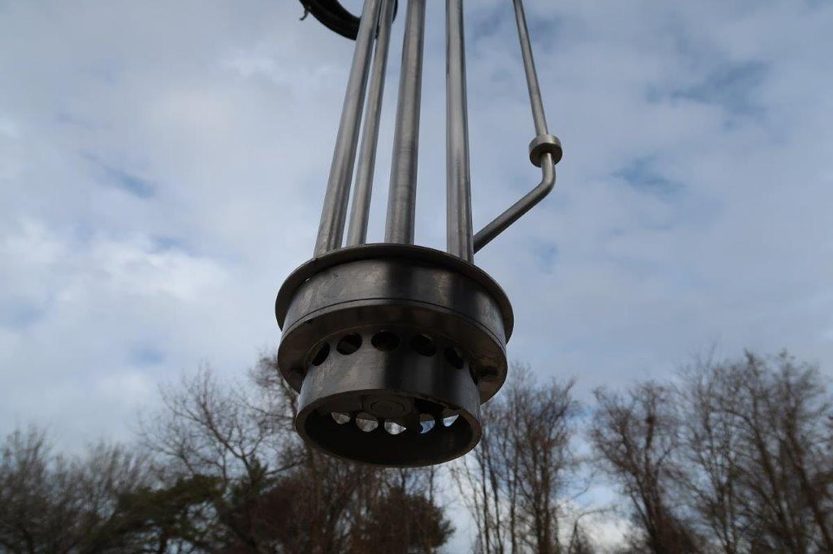 Used 5HP Stainless Steel Homogenizing Mixer, 40 In. Long Shaft