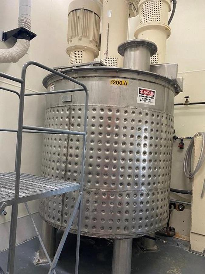 Used Ross VM1200 Stainless Steel Triple Shaft Batching Tank