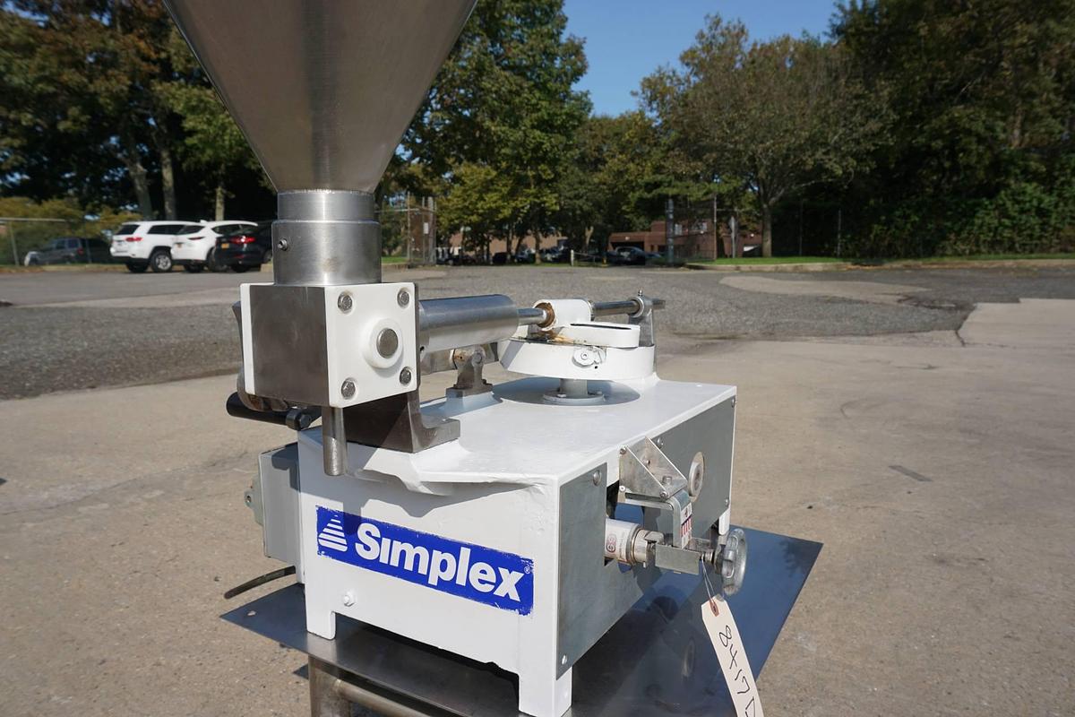 Used Simplex Single Piston Tabletop Filler, Single Phase Electrics
