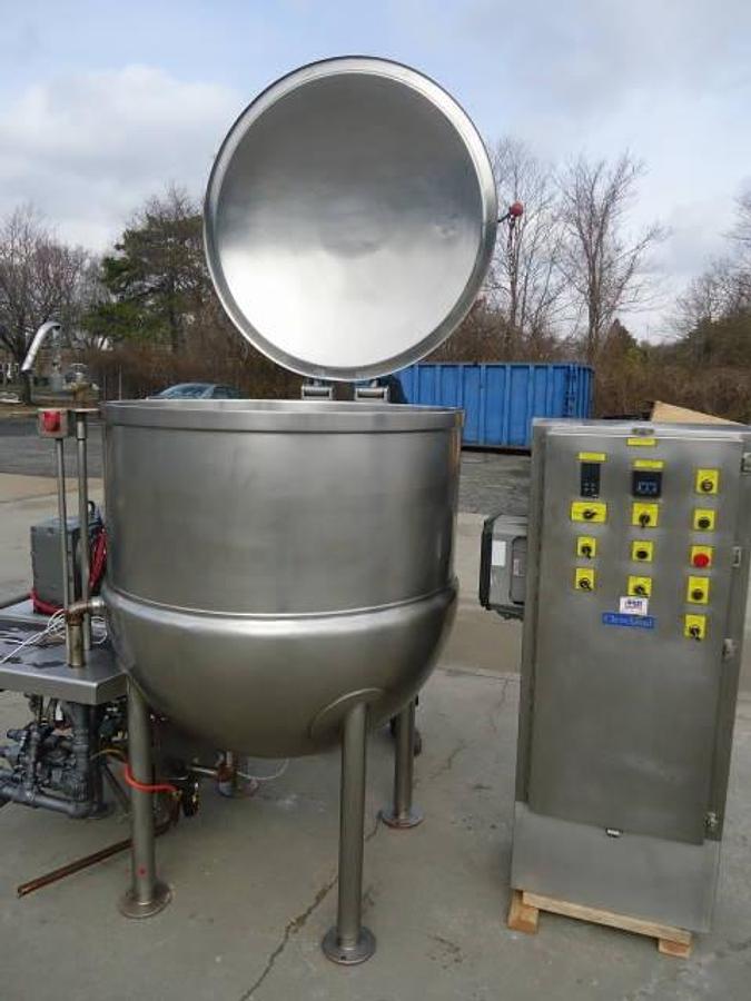 Used 200 Gallon Cleveland Stainless Steel Cook/Chill Agitated Kettle, 100 Psi