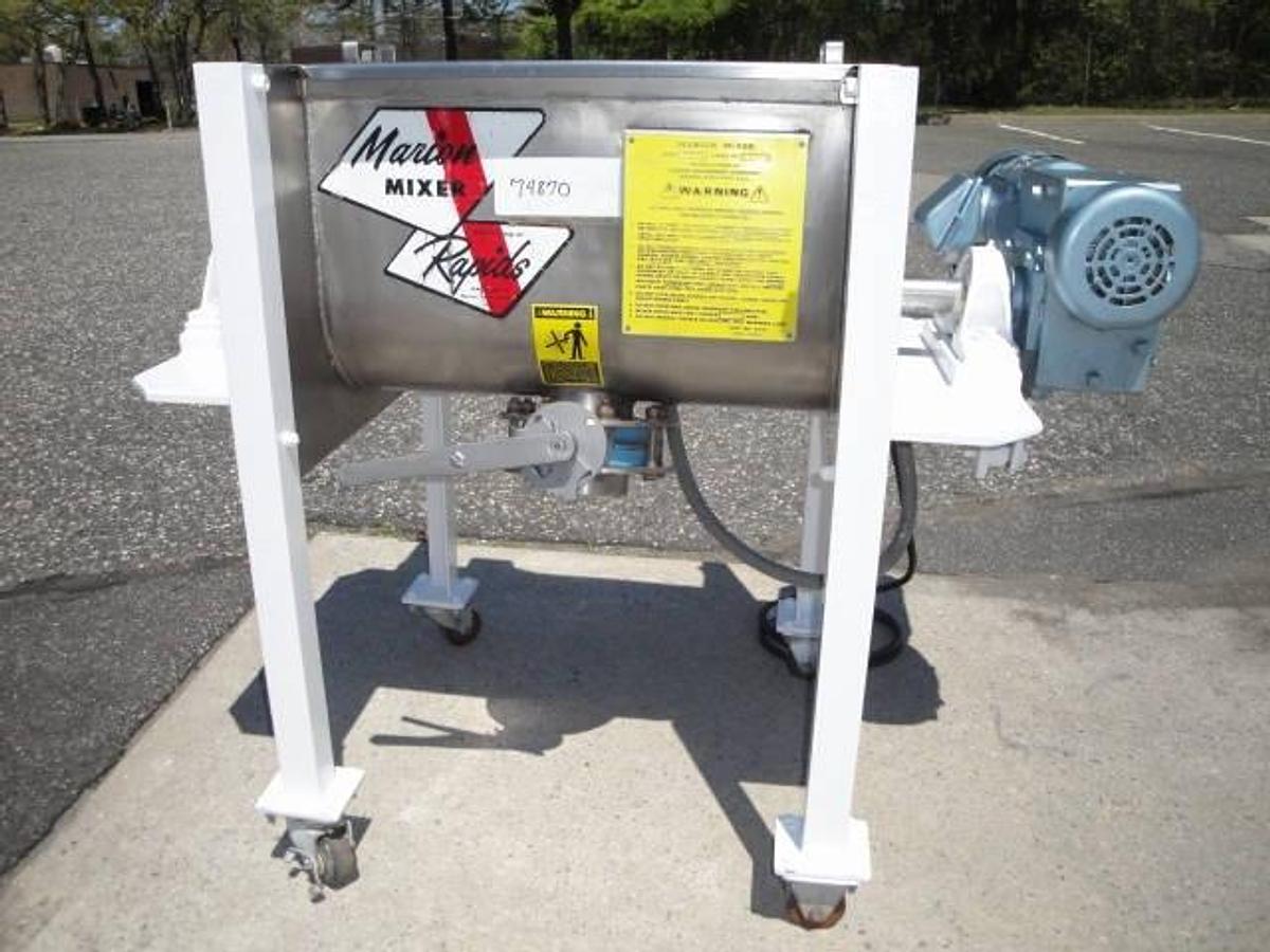 Used 2 Cu.ft. Marion Stainless Paddle Blender, Portable