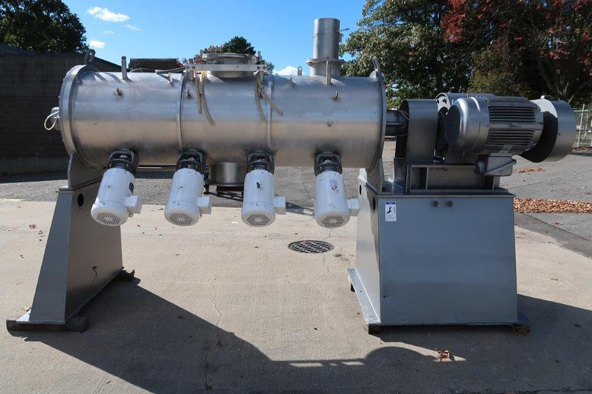 Used Littleford FKM-1200 SS Plow Mixer, 4 Choppers