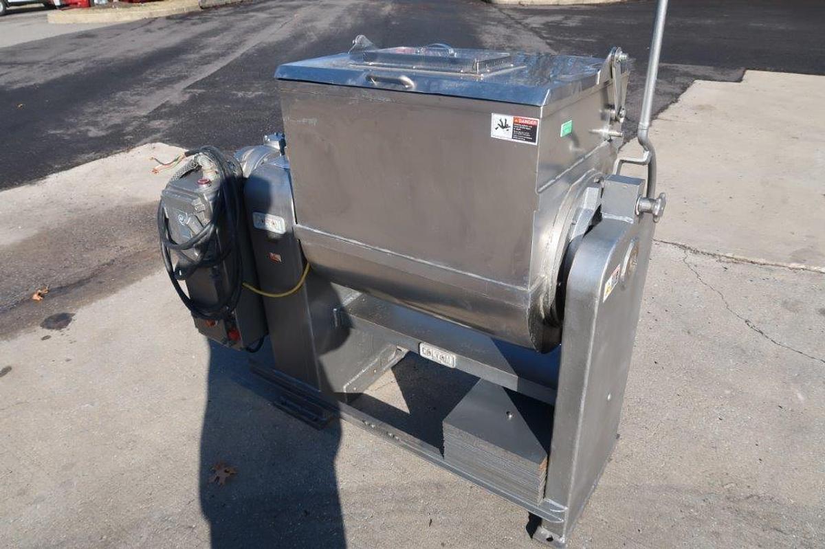 Used Colton 5 Cubic Foot Stainless Steel Single Arm Mixer, Tilt Discharge