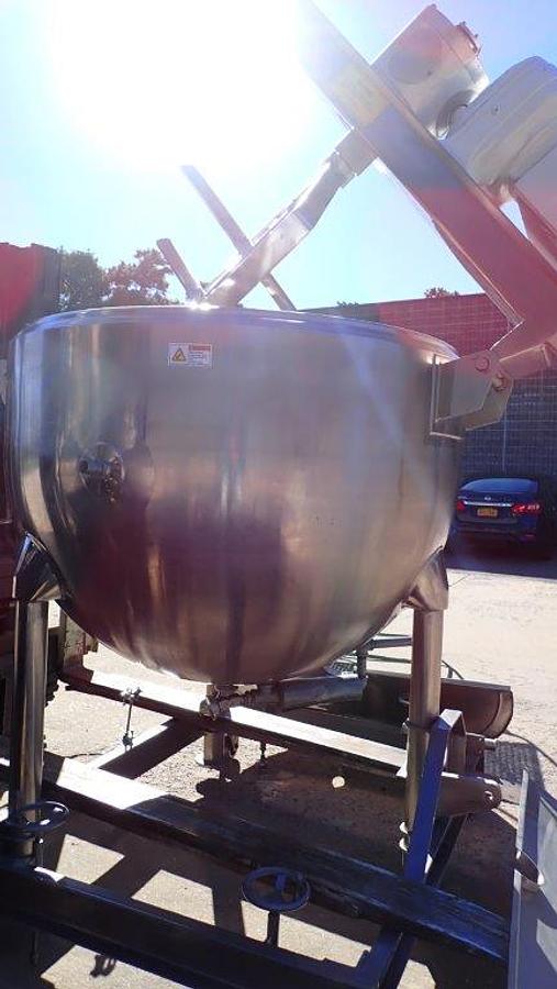 Used 250 Gallon Hamilton 316 SS Double Motion Kettle, Tilt-Out Agitation, XP