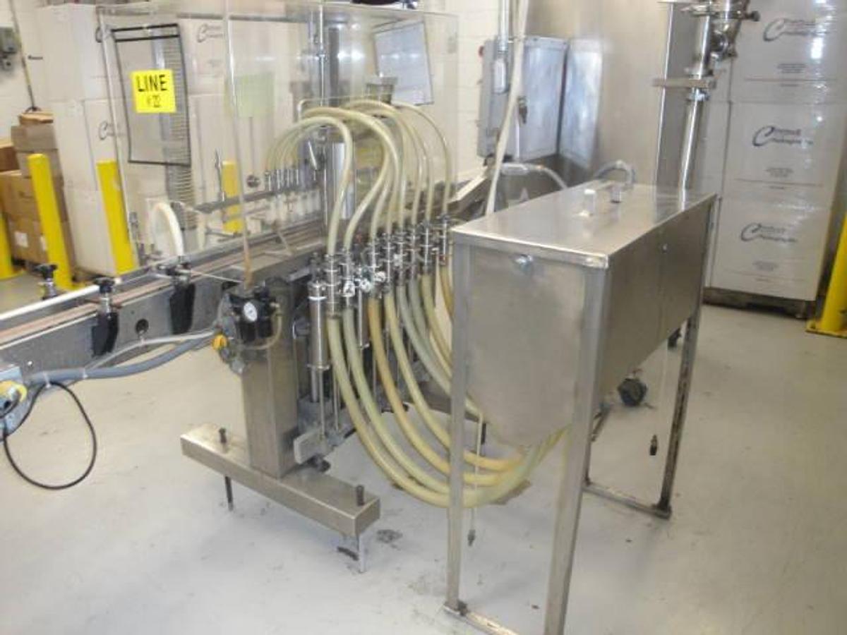 Used KAPS-ALL PISTON FILLING/CAPPING/LABELING LINE, 300CC