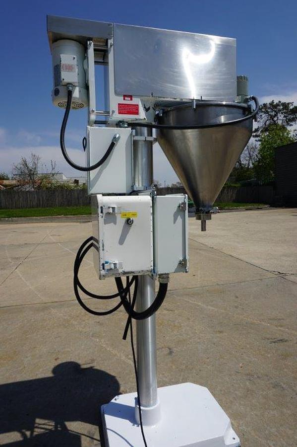 Used All Fill Single Auger Powder Filler, Foot Switch Actuated Dual Motor