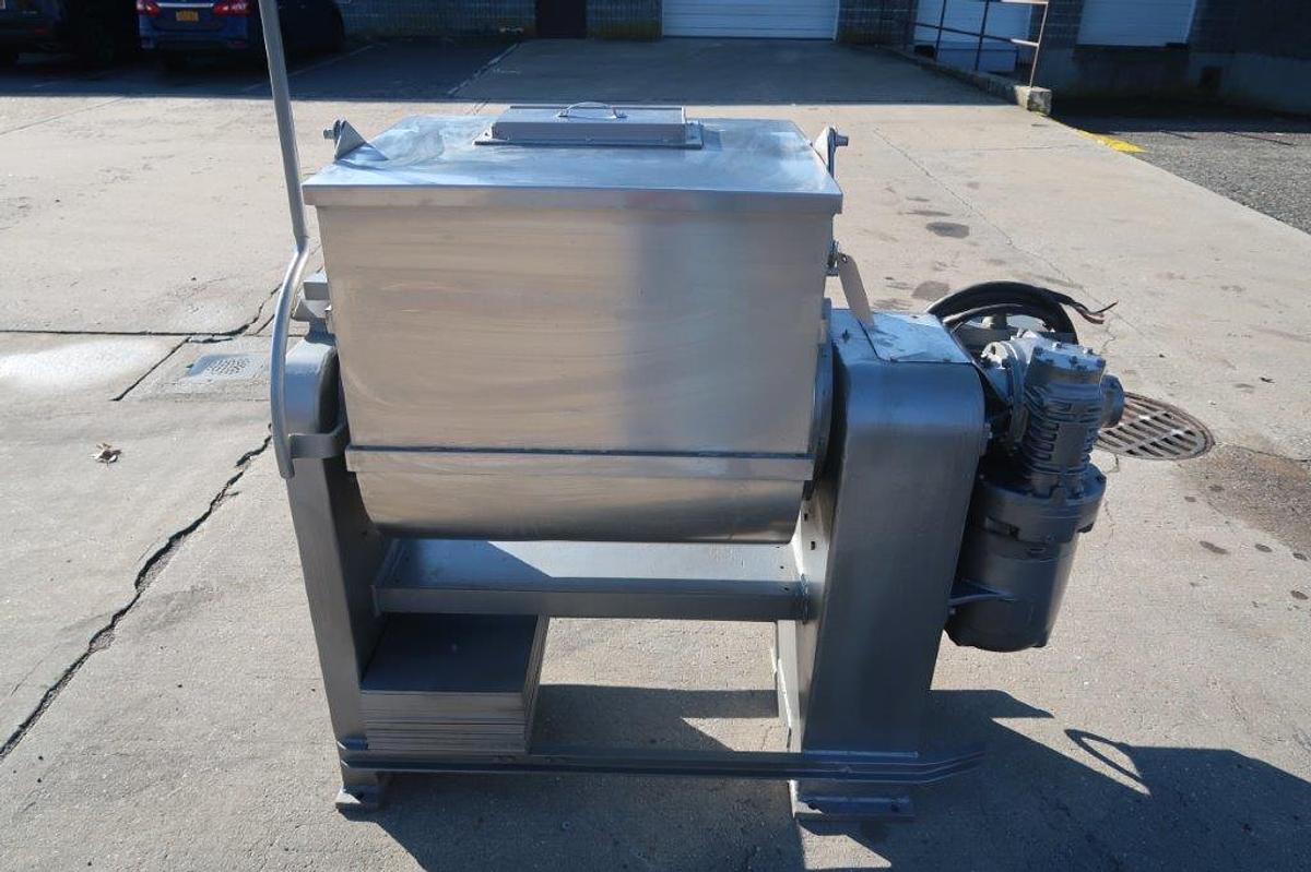 Used Colton 5 Cubic Foot Stainless Steel Single Arm Mixer, Tilt Discharge