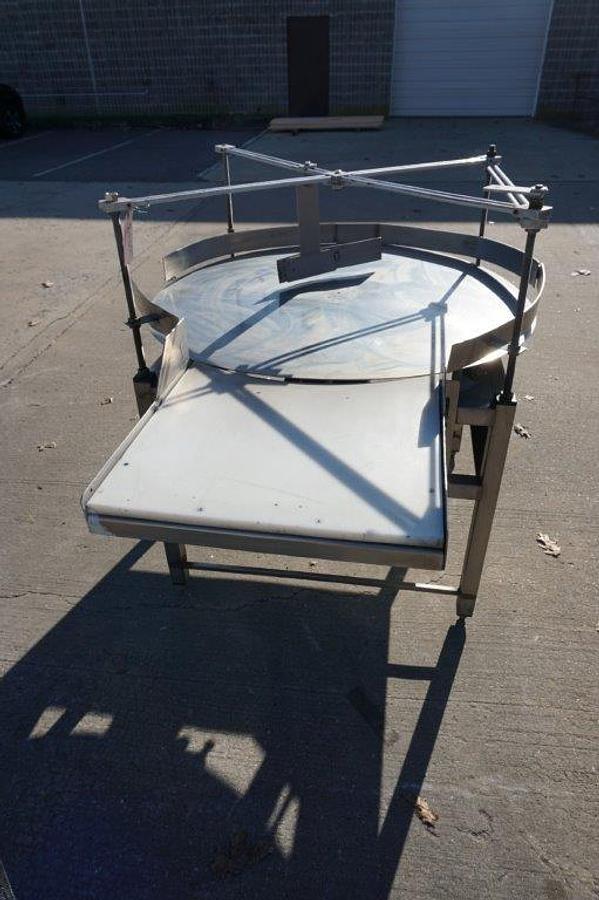 Used PackWest 48 In. Diameter Stainless Steel Rotary Unscrambling/Accumulating Table