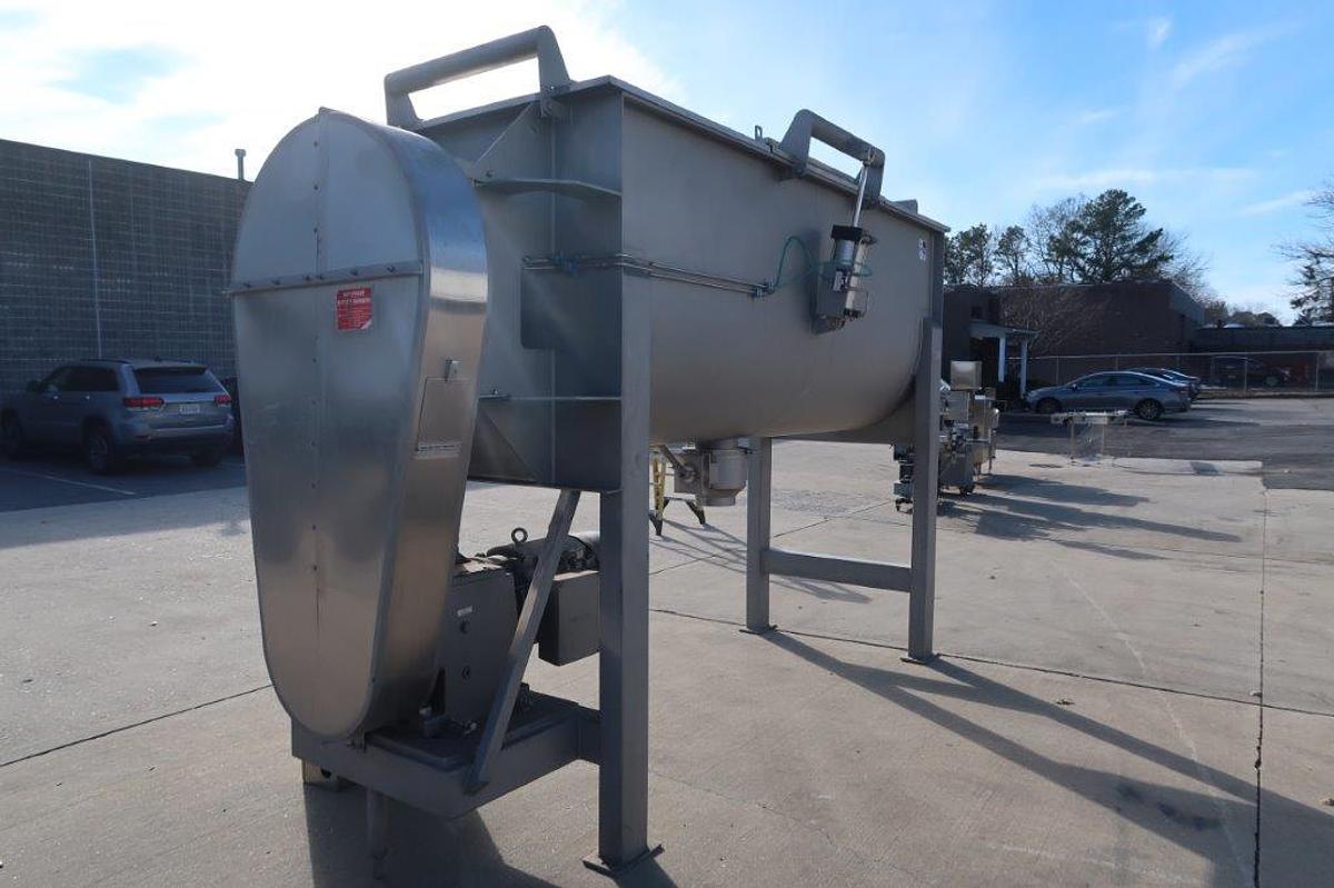 Used 120 Cu. Ft. A&M Process 316 Stainless Double Ribbon Blender, 40HP