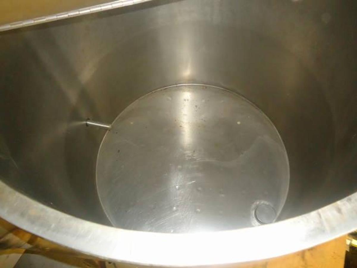 Used 65 Gal. B&g 316 Stainless Steel Jacketed Vertical Mix Tanks