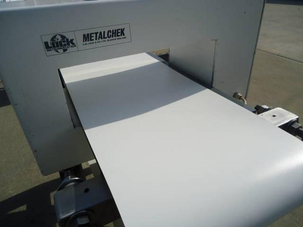 Used Lock Metal Chek Conveyorized Metal Detector, Air Reject