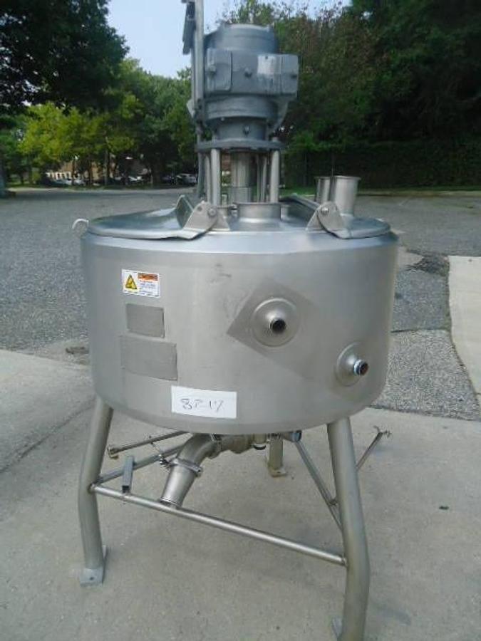 Used 50 Gal Crepaco Stainless Scraper Agitated Vessel, 100 PSIG Jacket, 3 In. outlet