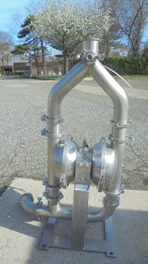 Used Murzan PI.50.SL Air Operated SS Double Diaphragm Pump, 3 Inch