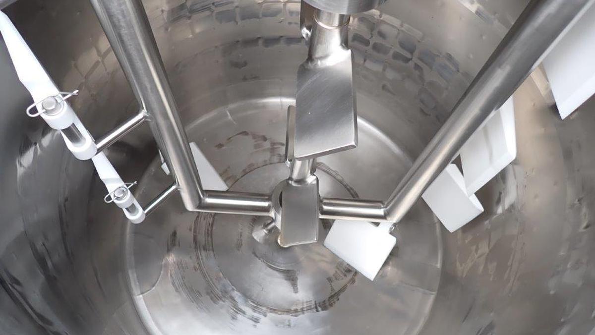 Used A & B Process 100 Gal Dual Action 316L Scraper Kettle, 150 PSI Jacket