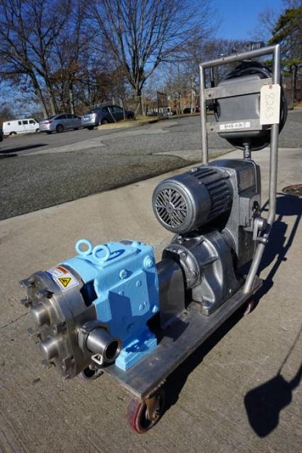 Used Waukesha Size 60 Stainless Steel Positive Displacement Pump, Variable Speed, Explosion Proof