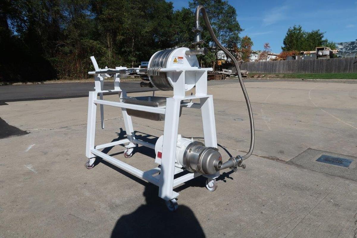 Used Star 12 In. Diameter SS Filter Press, 8 Disc